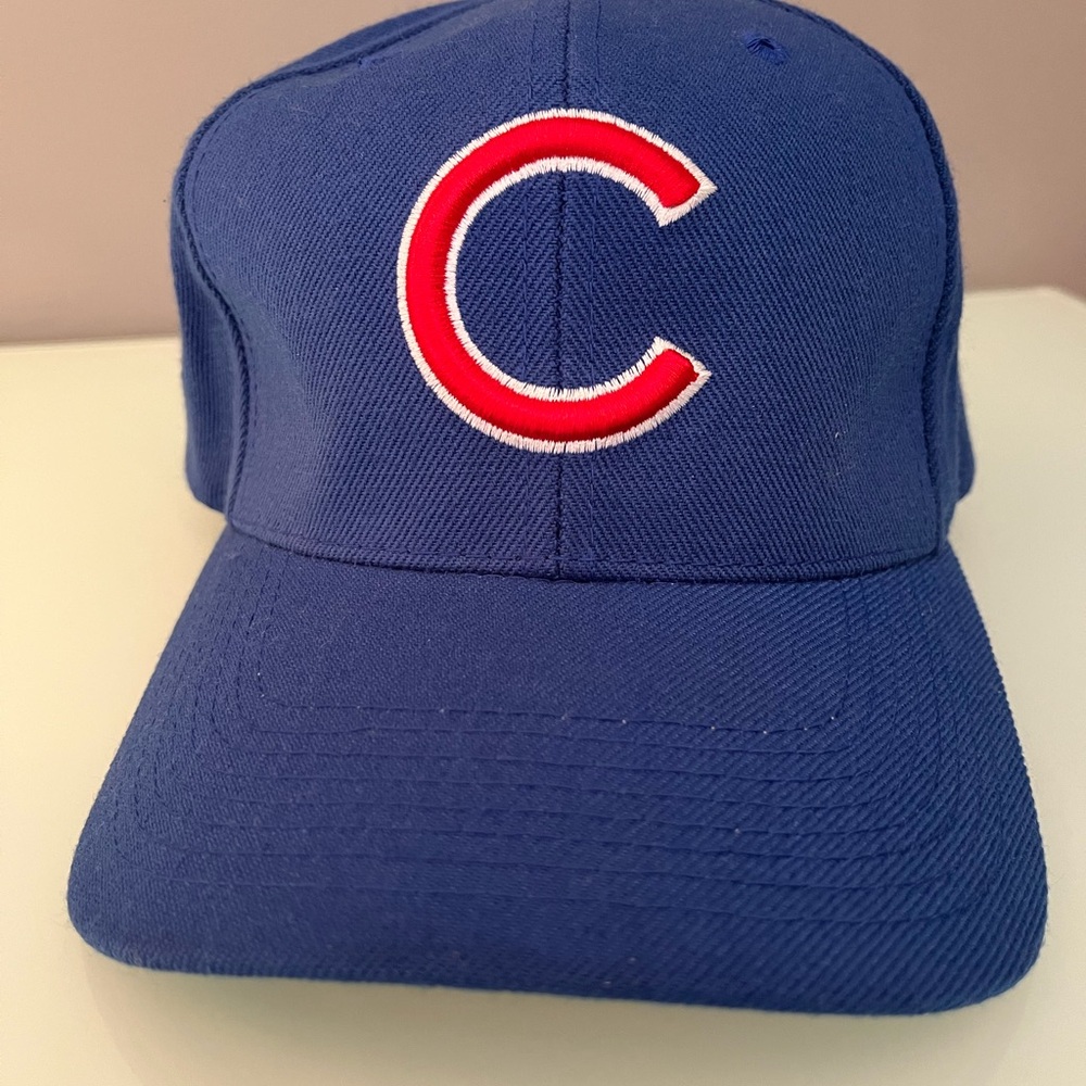 Vintage Chicago Cubs Blue Baseball Cap with Red Logo Grossman Cap Classic